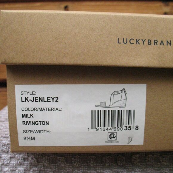 Lucky Brand Womens 7.5 White Wedge Sandals - Picture 9 of 9
